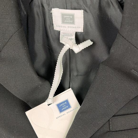 Janie and Jack Baby Blazer Black Jacket Sport Coat Special Occasion 12-18M Wool - Picture 5 of 10